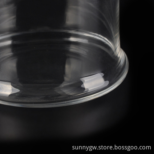 Clear Odorless Candle glass jar with lid